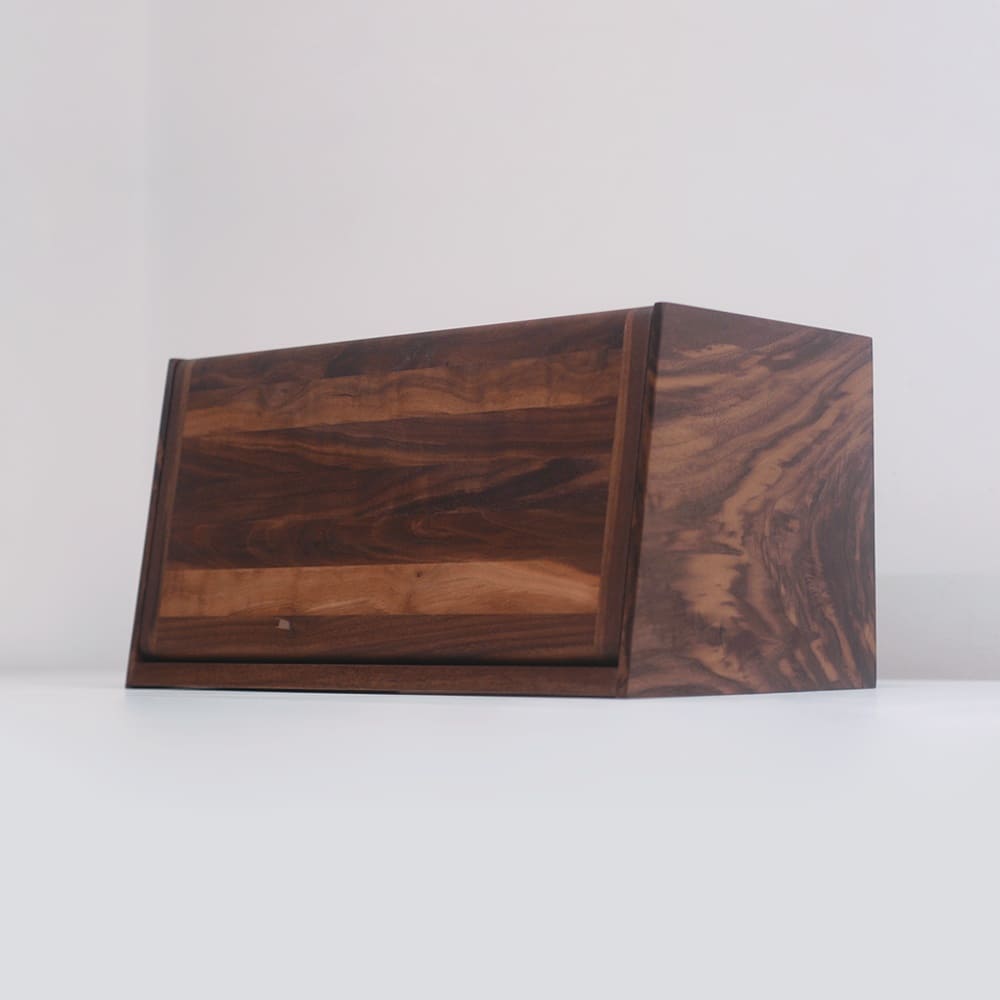 August 5th, 2021: A walnut bread box we shipped out earlier this week!